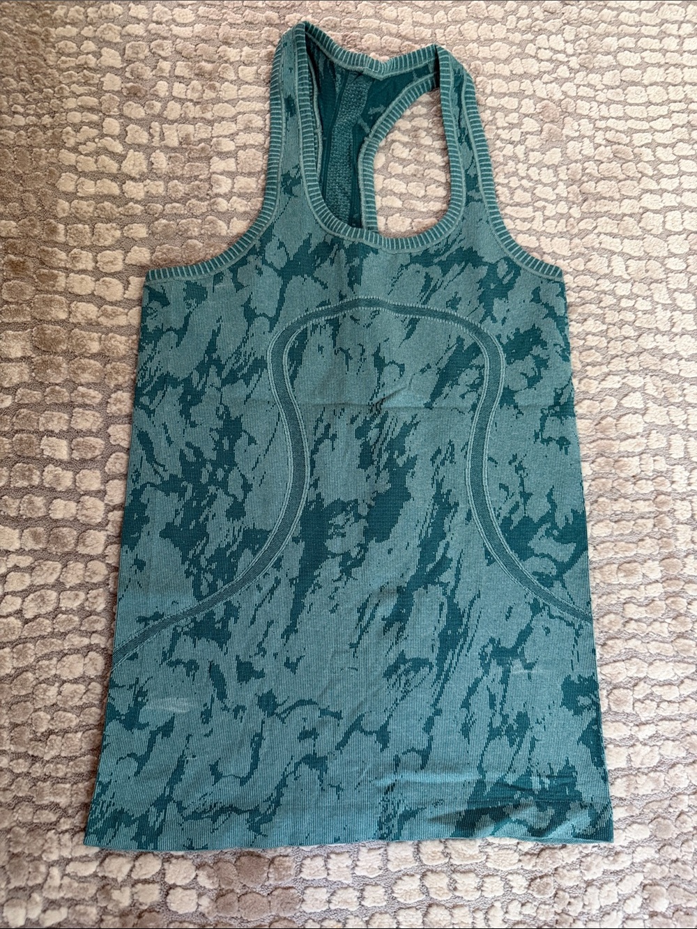 lululemon athletica teal marbled racerback tank